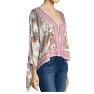 NWT FREE PEOPLE CATCH ME IF YOU CAN PEASANT TOP SIZE LARGE